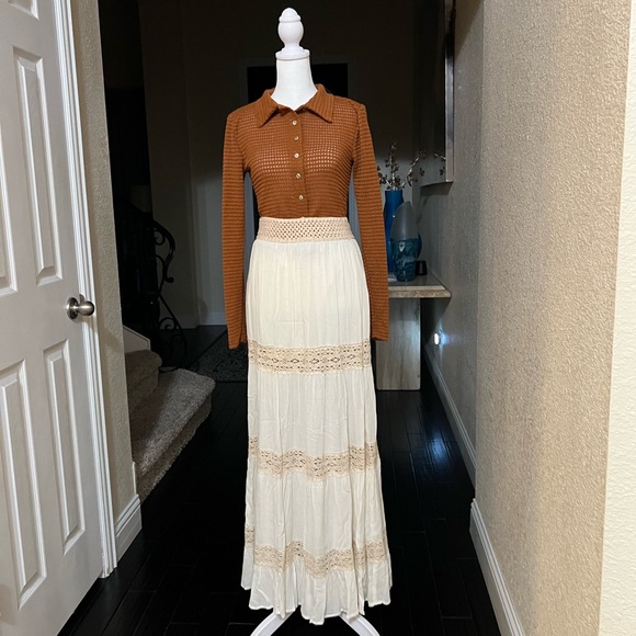 Honey Punch Dresses & Skirts - - #397 Crochet Trimmed Maxi